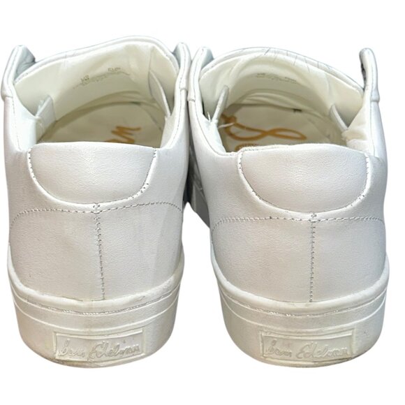 Sam Edelman Leya Pom Pom Slip On White Leather Sneaker Shoes‎ Size 7 - Picture 4 of 8